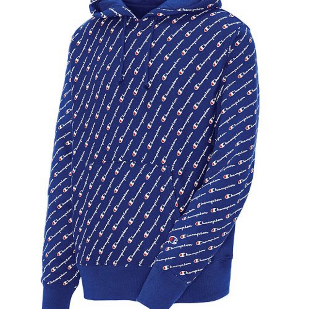 Champion navy logo hoodie
